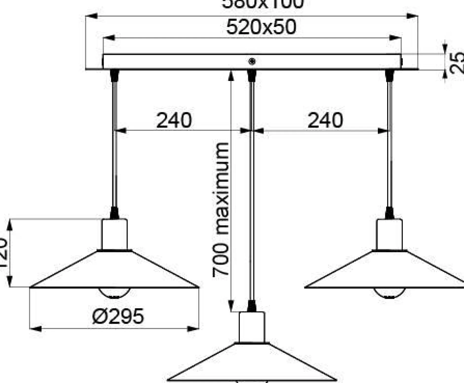 Suspensions>Camif ALUMINOR Suspension Zinga trio - Noir