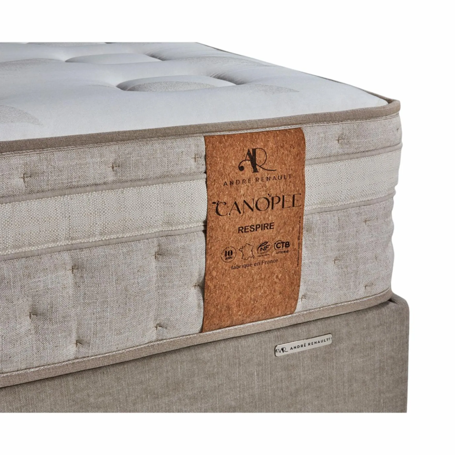 Matelas 90 X 190 Cm|Matelas 140 X 190 Cm>Camif ANDRE RENAULT Matelas ressorts ensachés 29 cm Respire - 100 x 190 cm