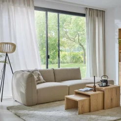 Canapés Modulables>Camif Angle droit pour canapé modulable tissu Pixel - Naturel