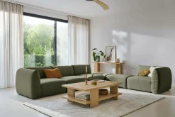 Canapés Modulables></noscript>Camif Angle gauche pour canapé modulable tissu Pixel - Vert Mousse