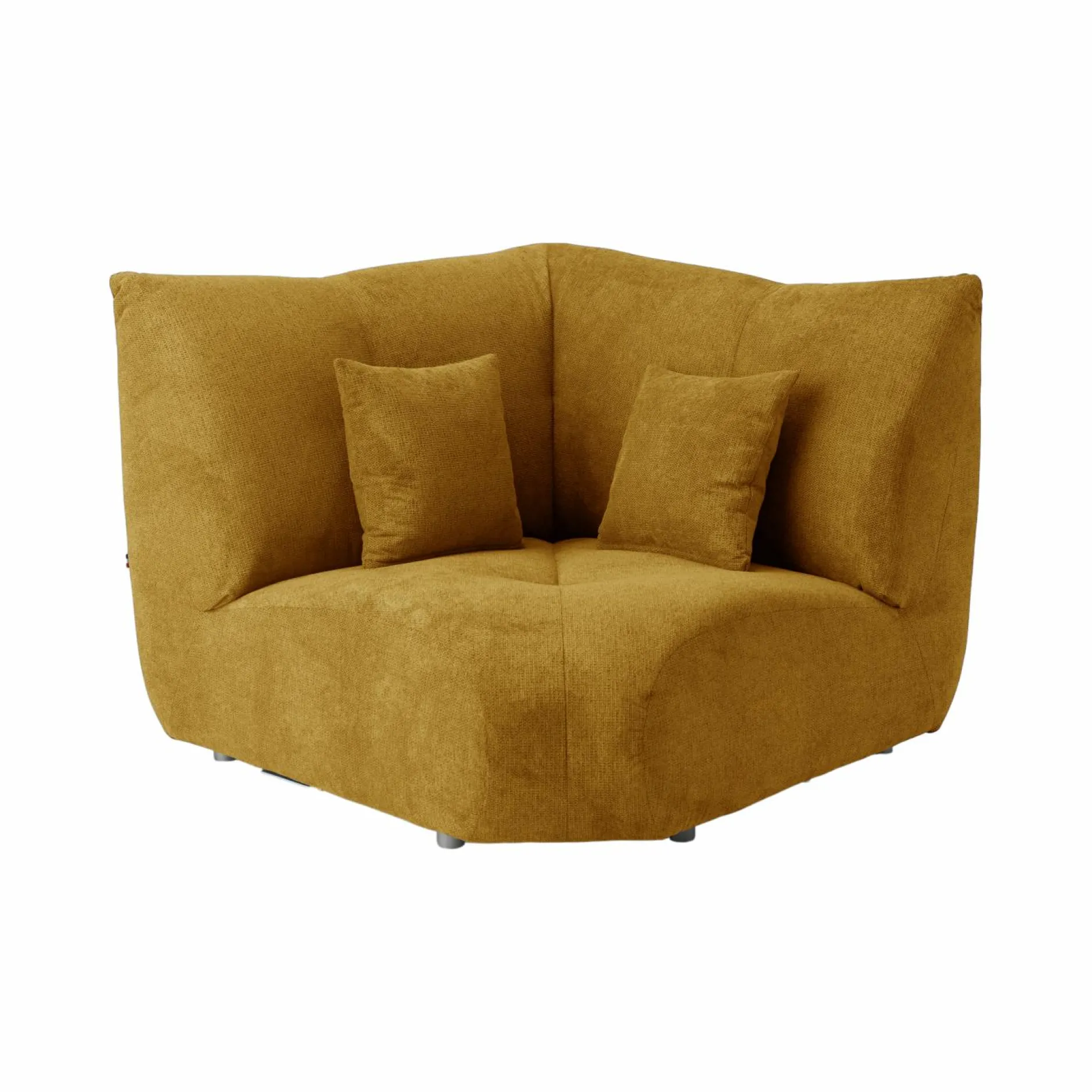 Canapés Modulables>Camif Angle pour canapé modulable tissu Benny - Moutarde