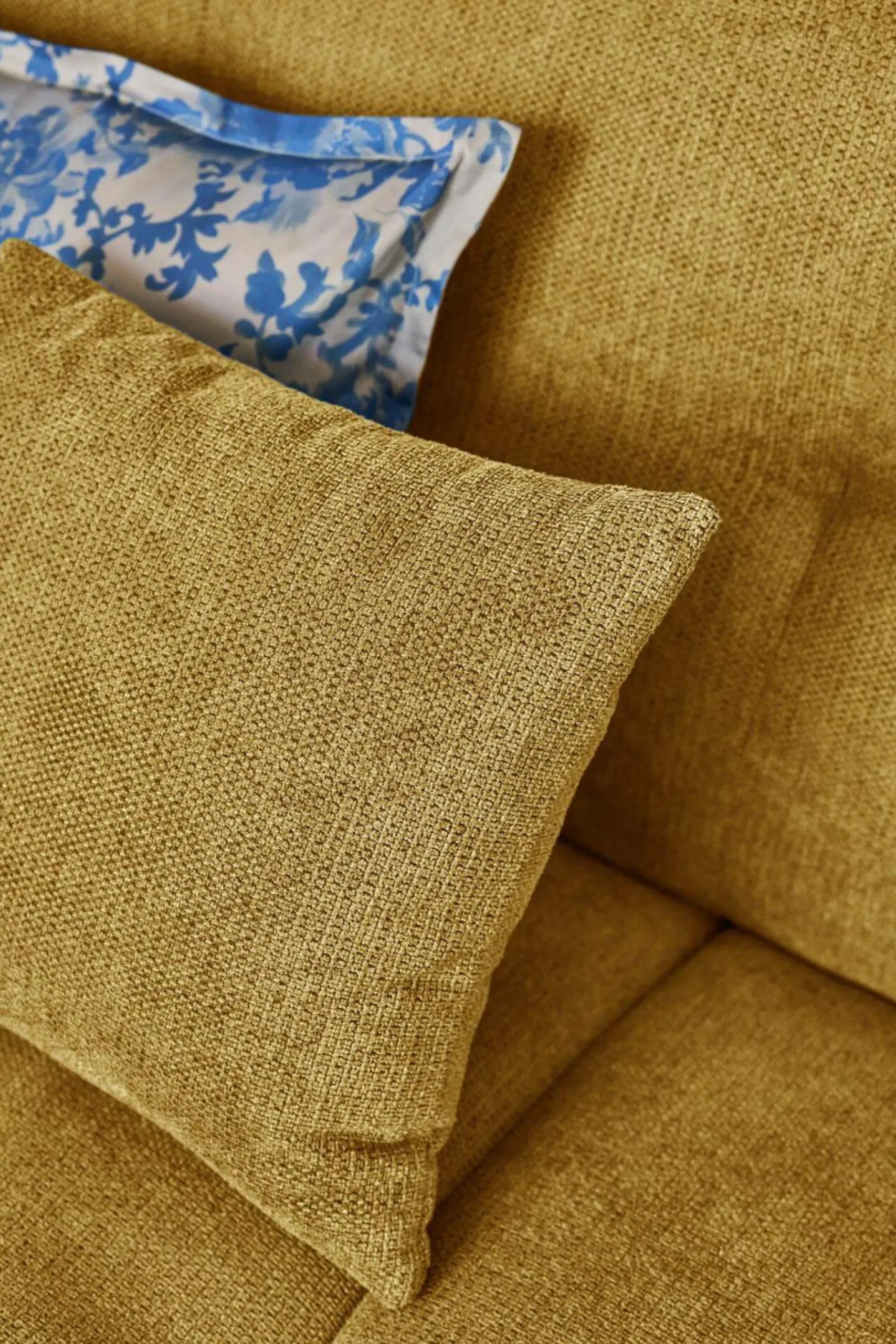 Canapés Modulables>Camif Angle pour canapé modulable tissu Benny - Moutarde