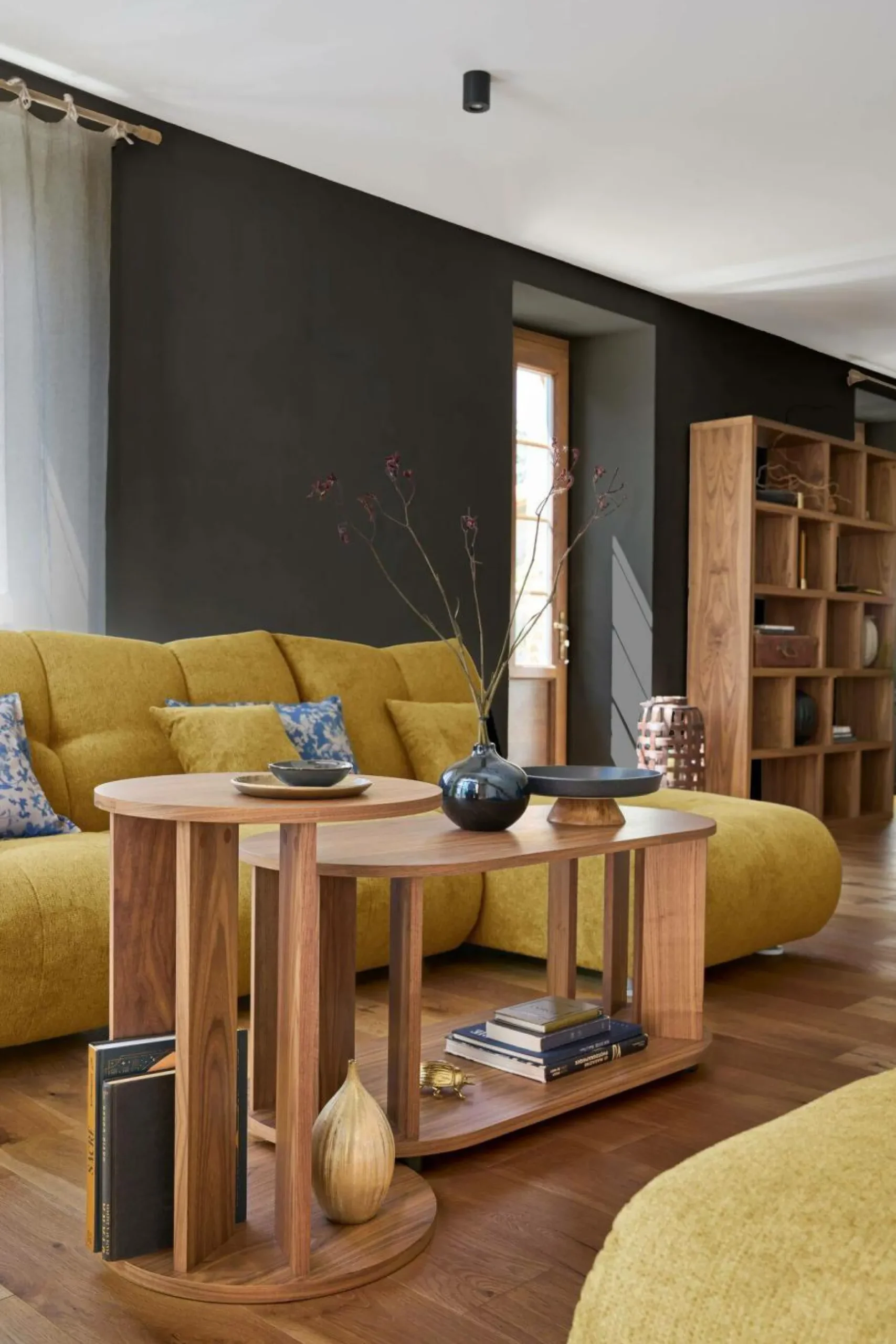 Canapés Modulables>Camif Angle pour canapé modulable tissu Benny - Moutarde