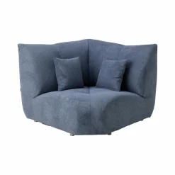 Canapés Modulables>Camif Angle pour canapé modulable tissu Benny - Bleu
