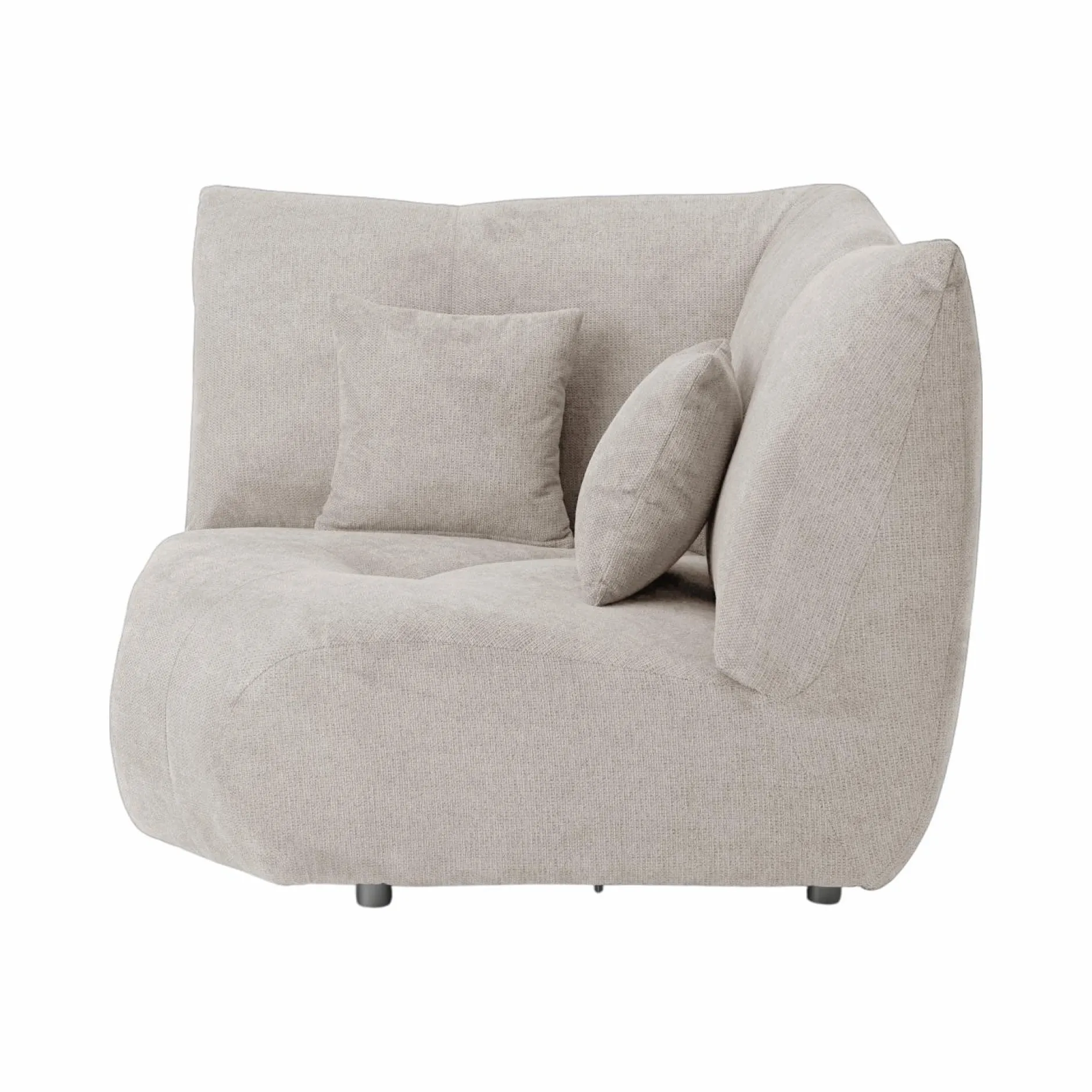 Canapés Modulables>Camif Angle pour canapé modulable tissu Benny - Naturel