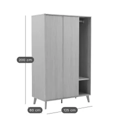 Armoires|Armoires Et Dressing></noscript>Camif Armoire 2 portes bois Atia