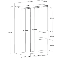 Armoires|Armoires Et Dressing></noscript>Camif Armoire 4 portes décor bois Palerme