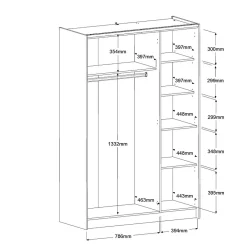 Armoires|Armoires Et Dressing></noscript>Camif Armoire 4 portes décor bois Palerme
