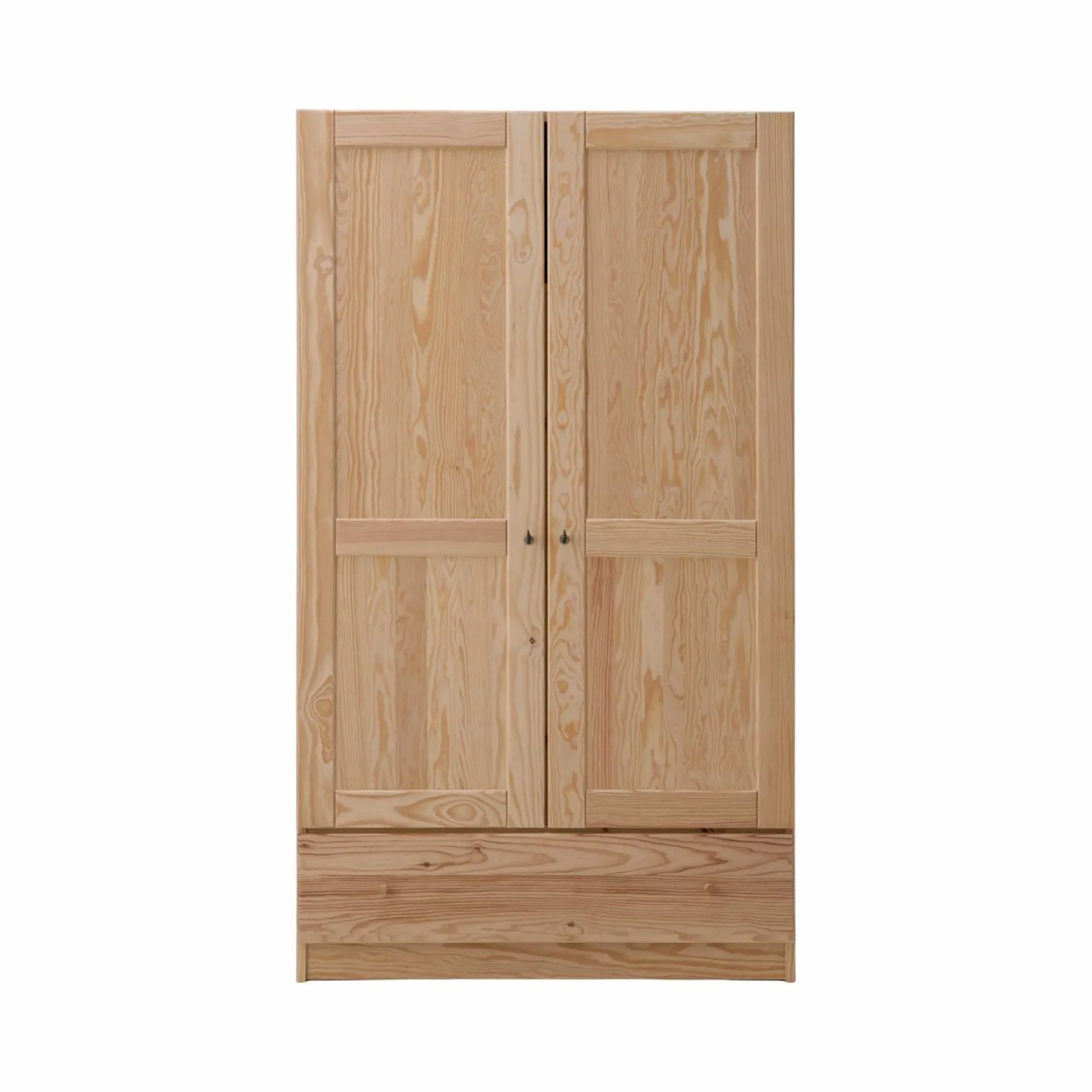 Armoires Enfant|Chambres Enfant>Camif Armoire bois massif 2 portes 1 tiroir Iris - - Poignées Bois Naturel