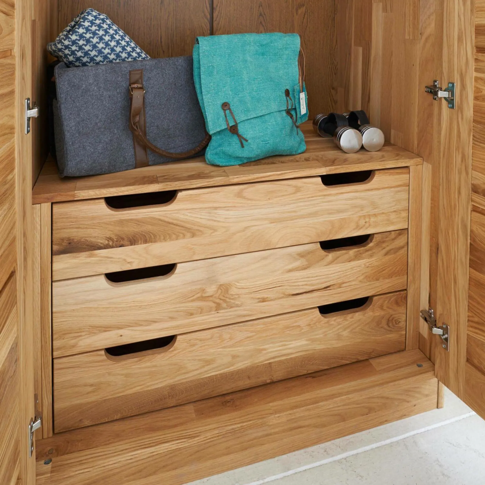 Armoires|Armoires Et Dressing>Camif Armoire chêne massif 3 portes Capucine