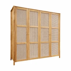 Armoires|Armoires Et Dressing>Camif Armoire chêne massif 4 portes Capucine