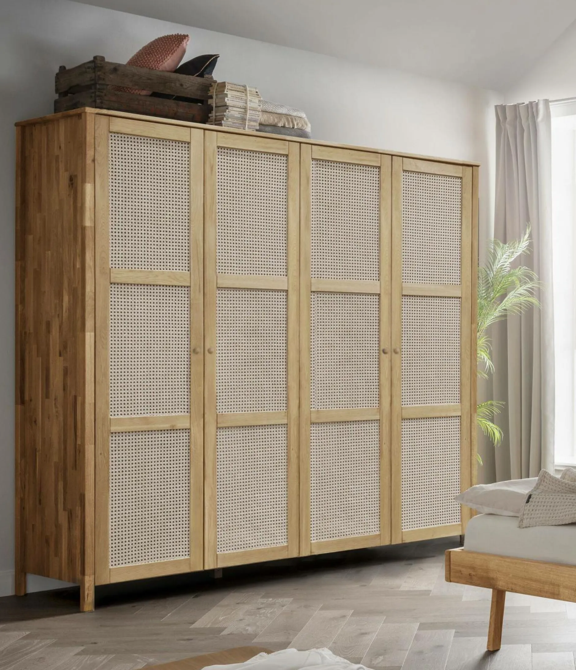 Armoires|Armoires Et Dressing>Camif Armoire chêne massif 4 portes Capucine
