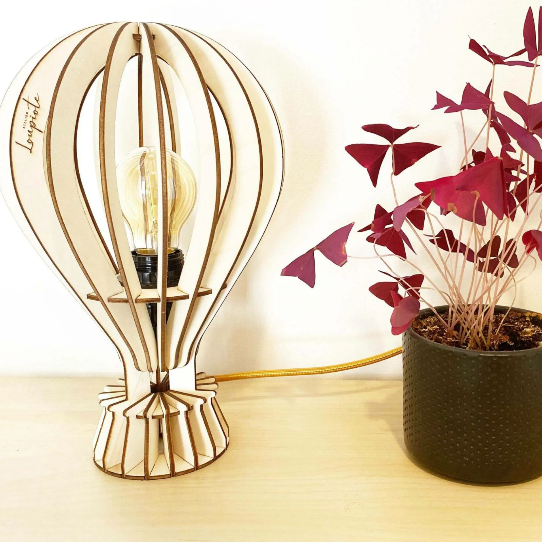 Lampes À Poser|Luminaires Enfant>Camif ATELIER LOUPIOTE Baladeuse Archimède - Bois brut