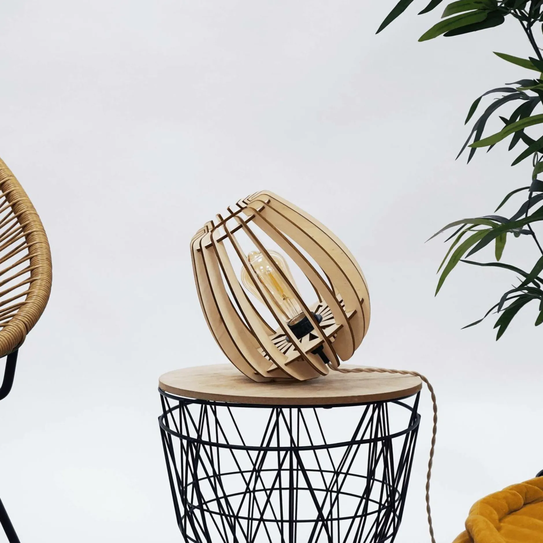 Lampes À Poser>Camif ATELIER LOUPIOTE Lampe à poser Atome - Bois brut