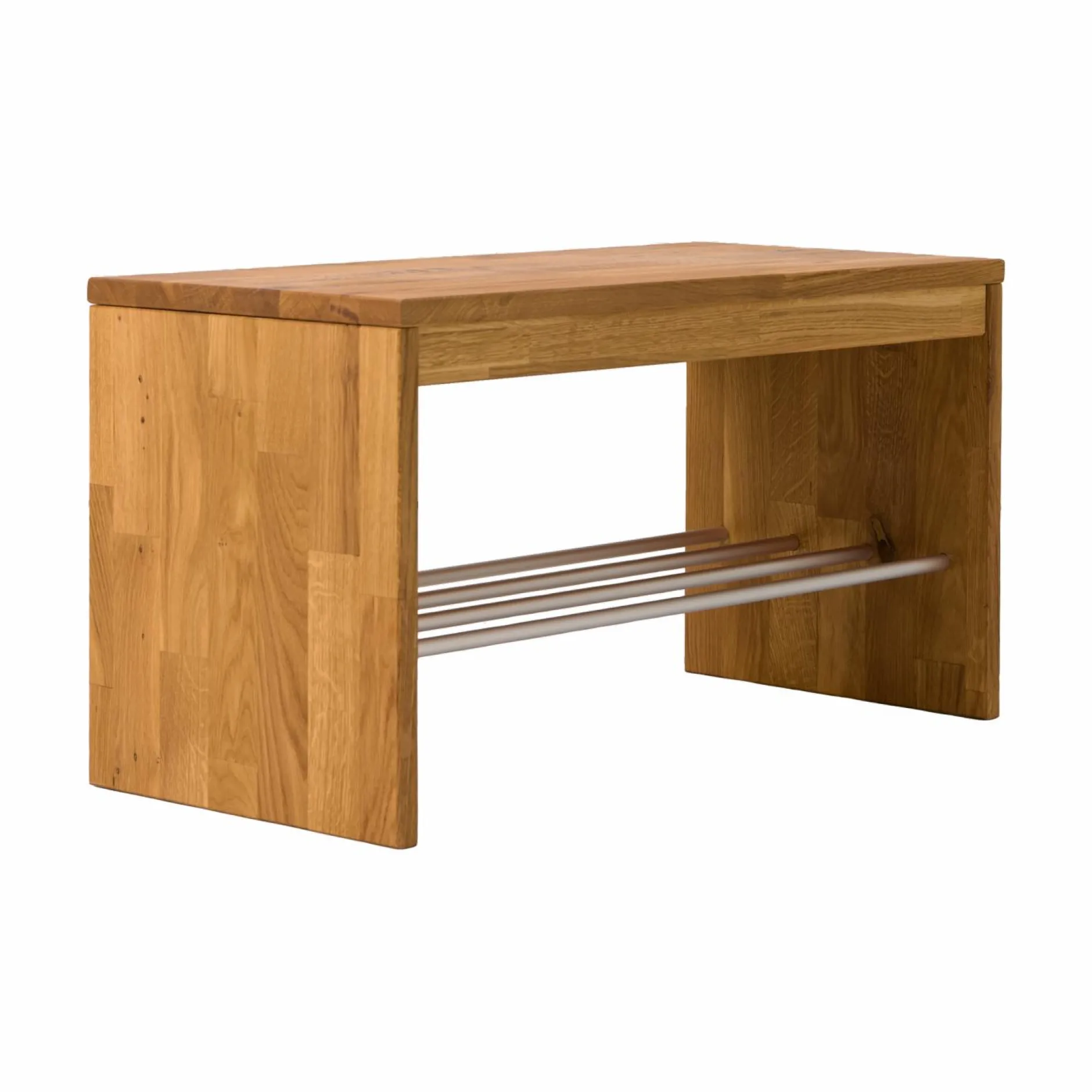 Meubles D'Entrée>Camif Banc à chaussures bois massif 1 place Cyriel - Chêne Massif