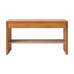 Meubles D'Entrée>Camif Banc à chaussures bois massif 1 place Cyriel - Hêtre Massif