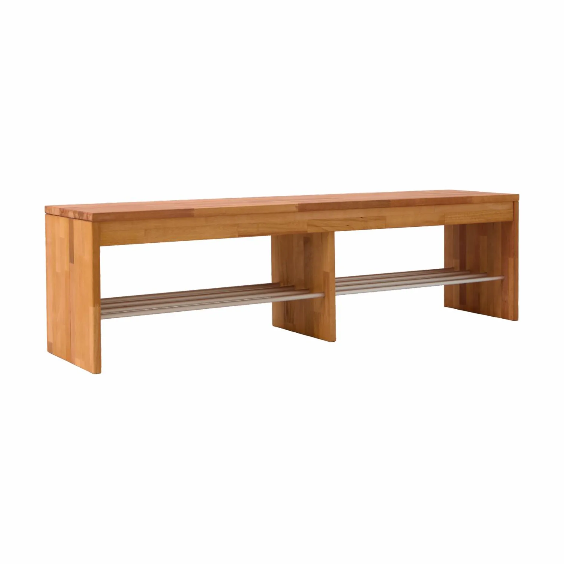 Meubles D'Entrée>Camif Banc à chaussures bois massif 3 places Cyriel - Hêtre Massif