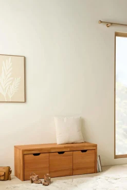 Meubles Tv|Meubles D'Entrée>Camif Banc bois massif 3 cubes de rangement Cyriel - Hêtre Massif