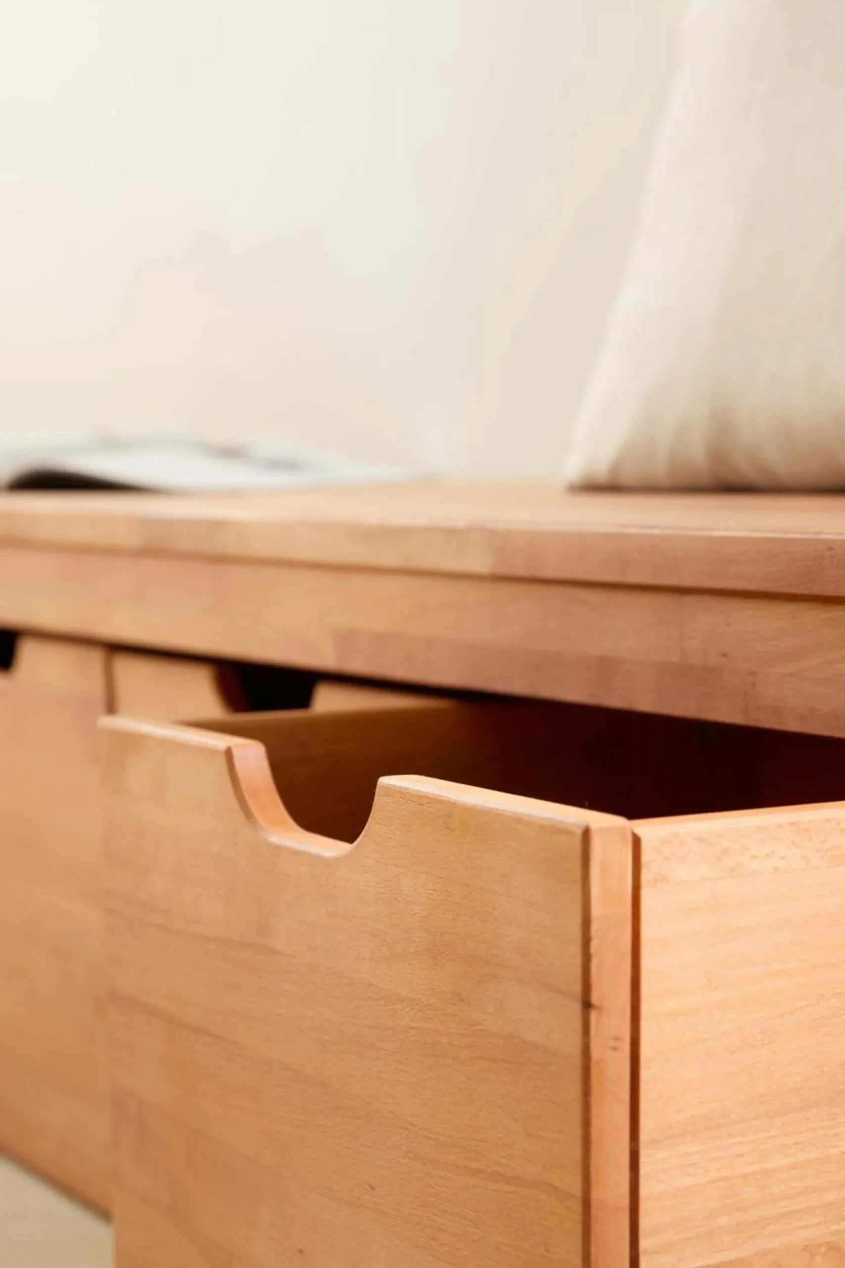 Meubles D'Entrée|Meubles Tv>Camif Banc bois massif 4 cubes de rangement Cyriel - Hêtre Massif