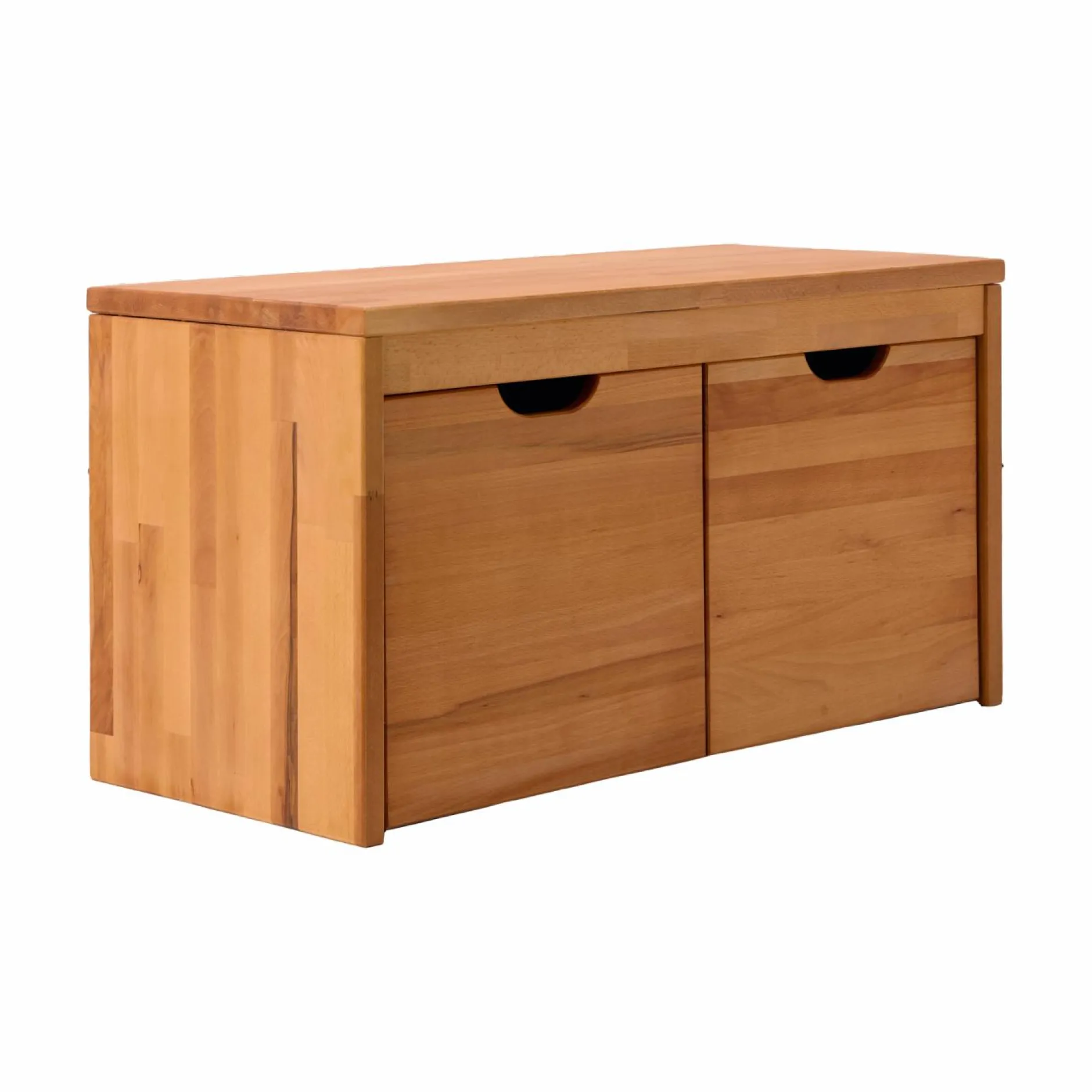 Meubles Tv|Meubles D'Entrée>Camif Banc bois massif 2 cubes de rangement Cyriel - Hêtre Massif