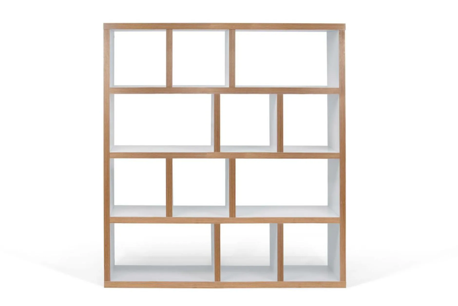 Bibliothèques|Etagères>Camif Bibliothèque 4 niveaux L150 cm Texas - Blanc/Naturel