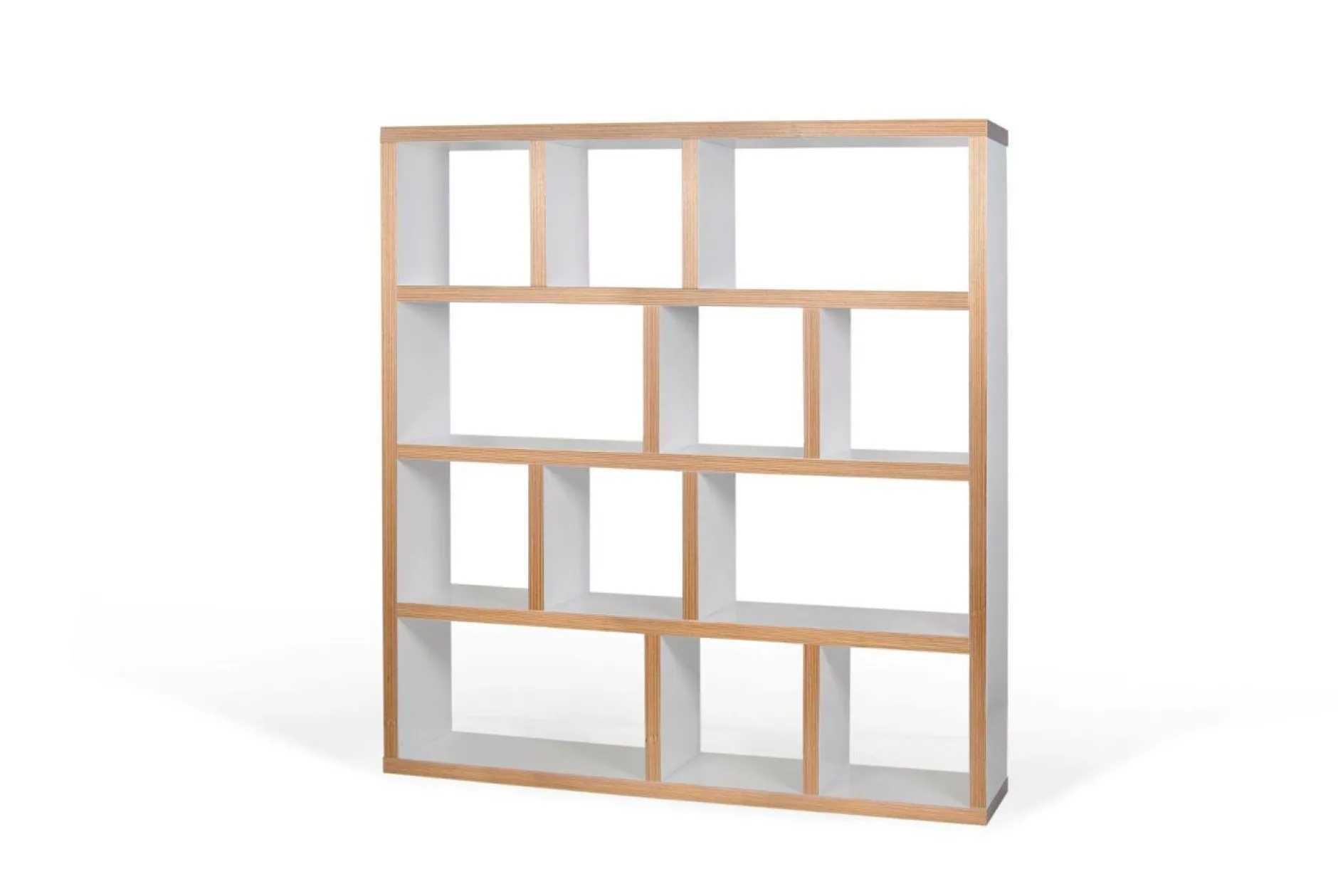 Bibliothèques|Etagères>Camif Bibliothèque 4 niveaux L150 cm Texas - Blanc/Naturel