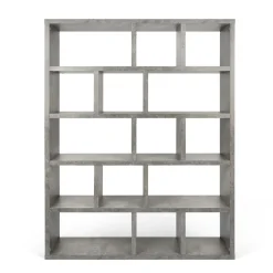 Bibliothèques|Etagères>Camif Bibliothèque 5 niveaux L150 cm Texas - Béton