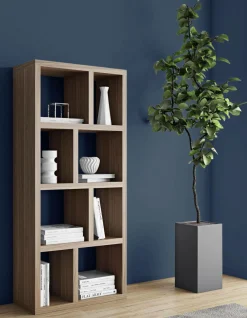 Etagères|Bibliothèques>Camif Bibliothèque 4 niveaux L70 cm Texas - Noyer