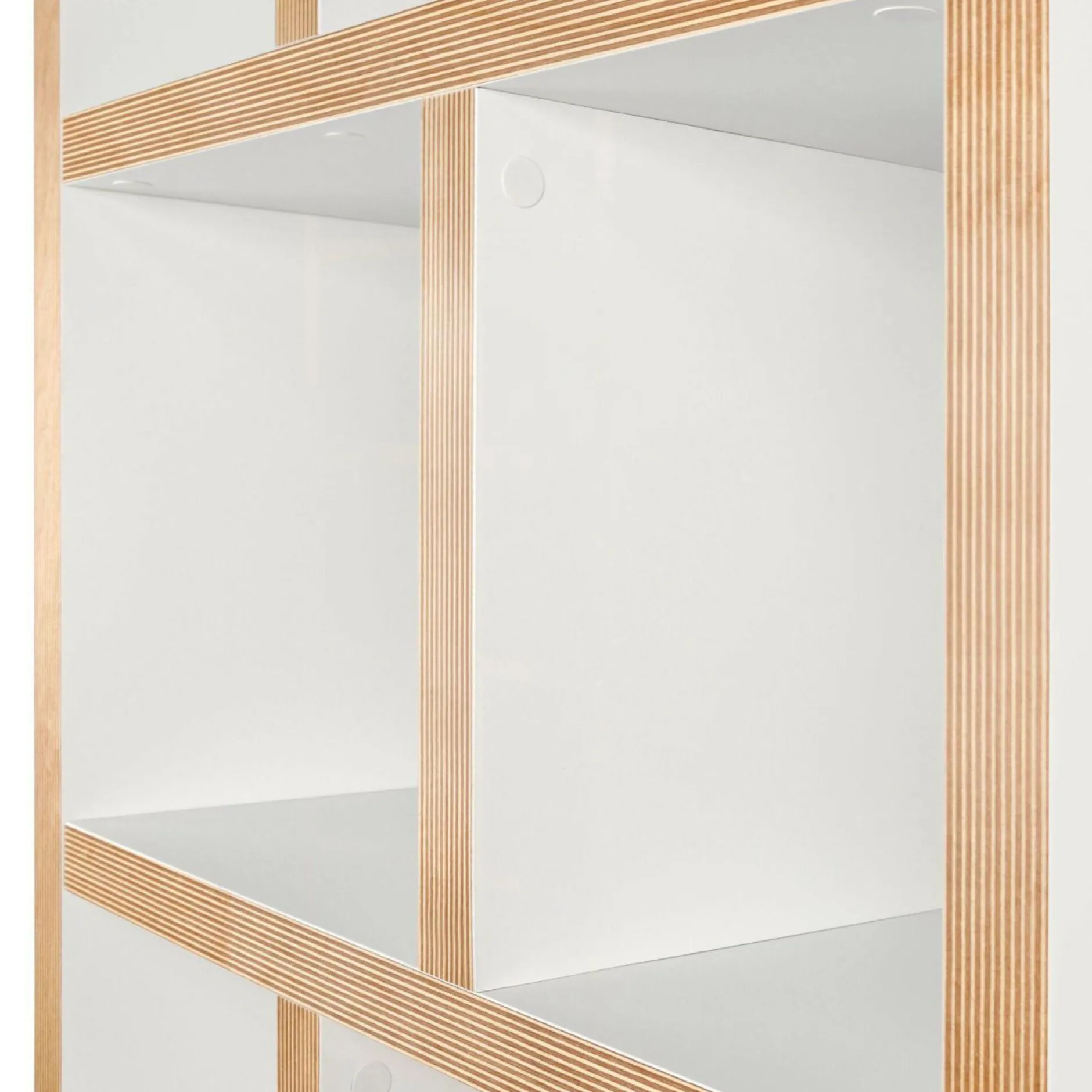 Bibliothèques|Etagères>Camif Bibliothèque 4 niveaux L70 cm Texas - Blanc/Naturel