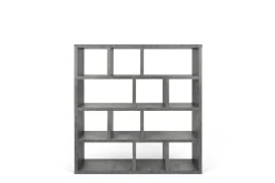 Bibliothèques|Etagères>Camif Bibliothèque 4 niveaux L150 cm Texas - Béton