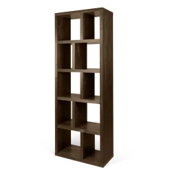 Bibliothèques|Etagères>Camif Bibliothèque 5 niveaux L70 cm Texas - Noyer