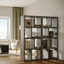 Bibliothèques|Etagères>Camif Bibliothèque 4 niveaux L70 cm Texas - Béton