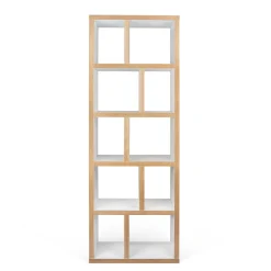 Bibliothèques|Etagères>Camif Bibliothèque 5 niveaux L70 cm Texas - Blanc/Naturel