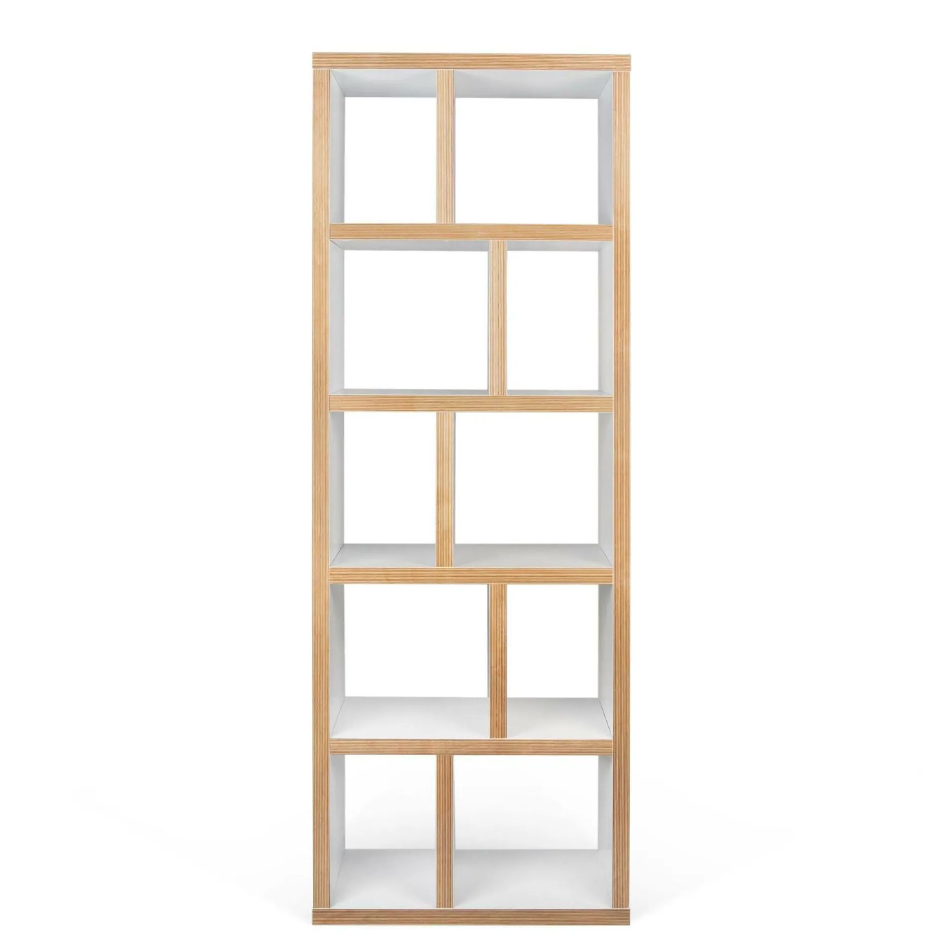 Bibliothèques|Etagères>Camif Bibliothèque 5 niveaux L70 cm Texas - Blanc/Naturel