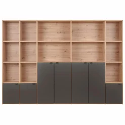 Bibliothèques>Camif Bibliothèque 7 portes grande version Marlone - Carbone