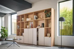 Bibliothèques>Camif Bibliothèque 7 portes grande version Marlone - Perle