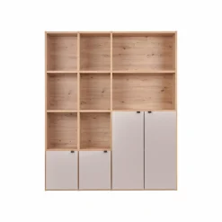 Bibliothèques>Camif Bibliothèque 4 portes moyenne version Marlone - Perle