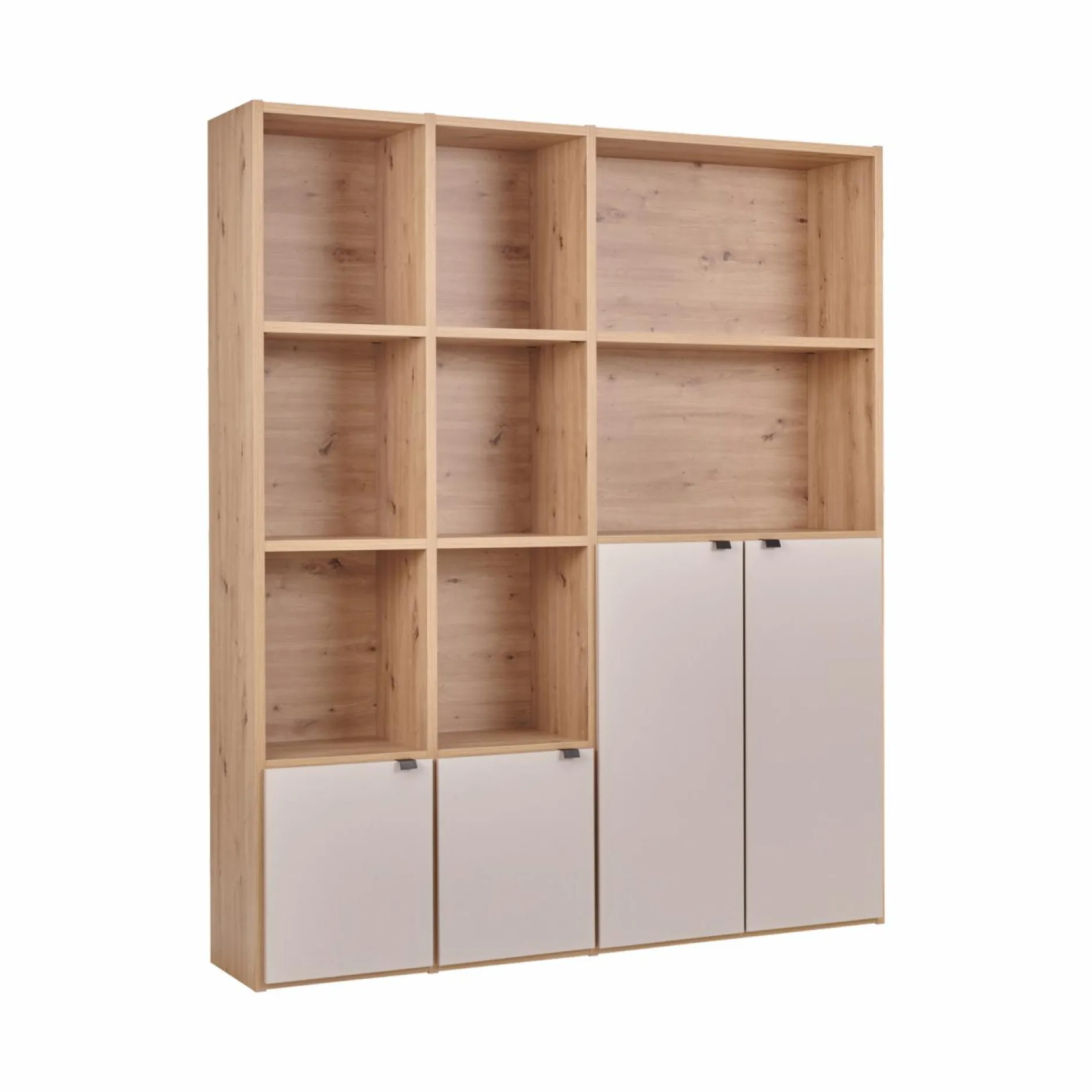 Bibliothèques>Camif Bibliothèque 4 portes moyenne version Marlone - Perle