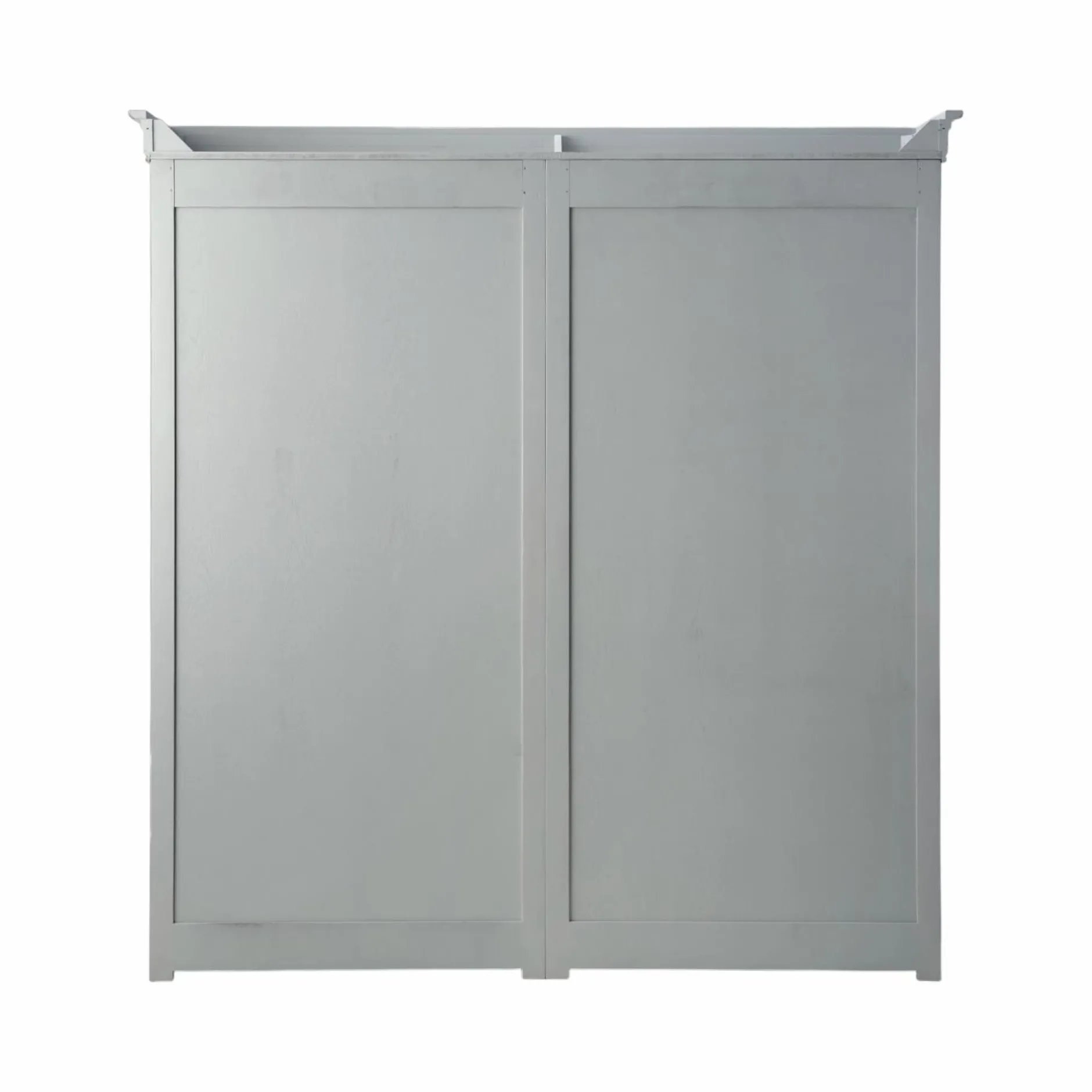 Bibliothèques>Camif Bibliothèque bois massif 4 portes Embellie - Gris