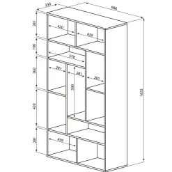 Bibliothèques></noscript>Camif Bibliothèque Séoul - Chêne/Blanc