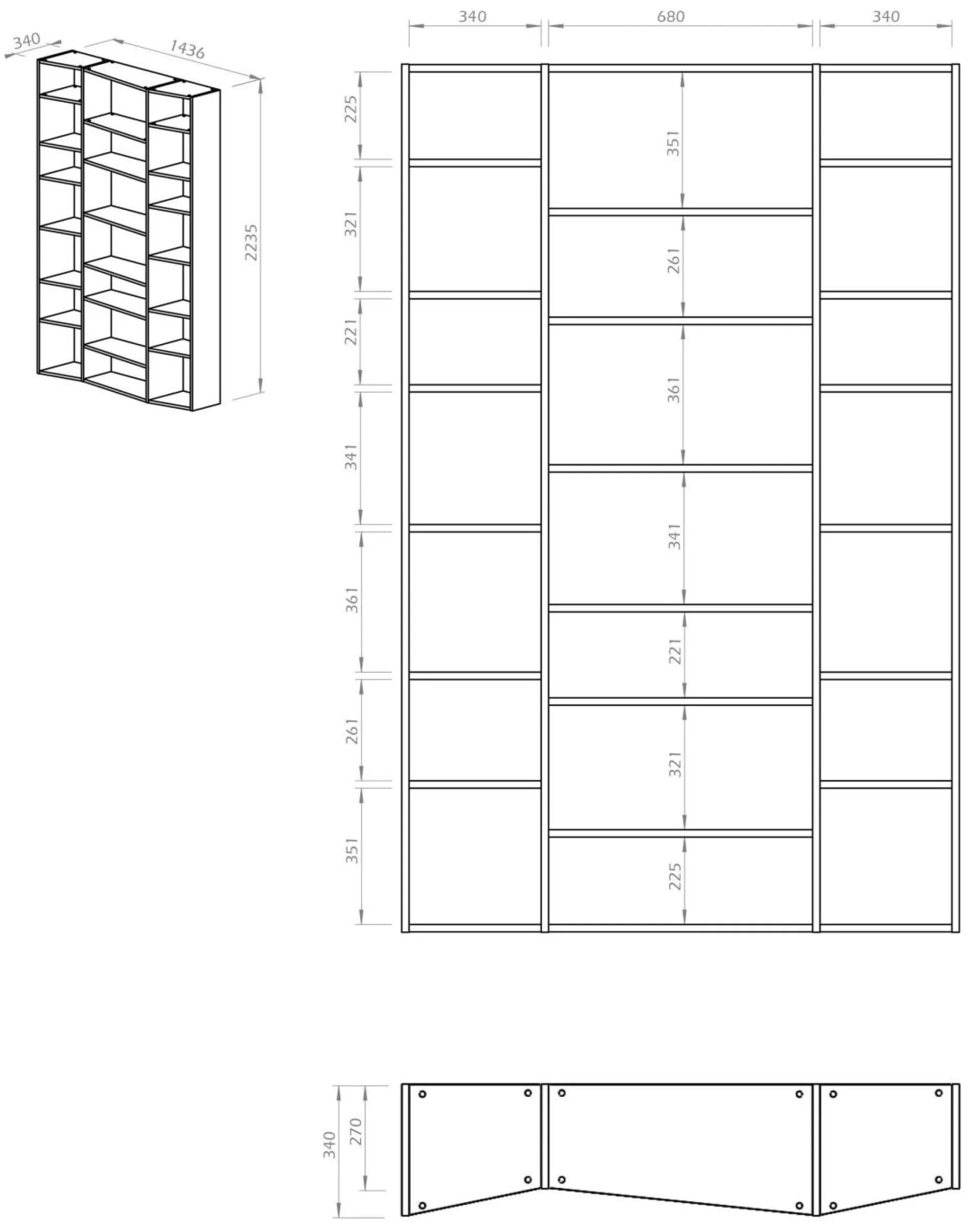 Bibliothèques>Camif Bibliothèque Tarea 2 - Blanc