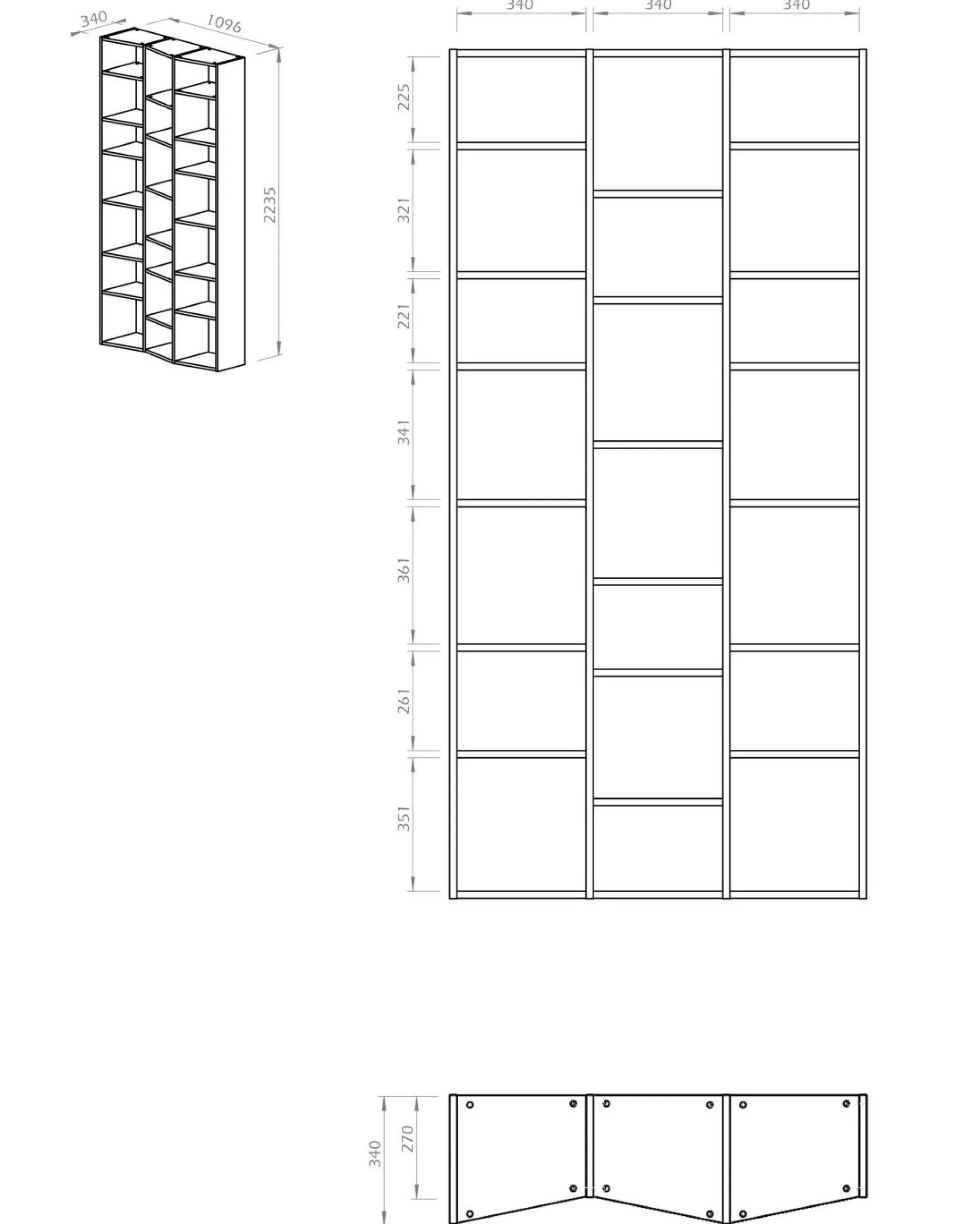 Bibliothèques>Camif Bibliothèque Tarea 6 - Blanc