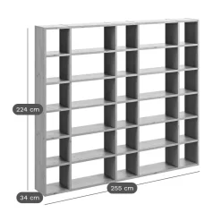 Bibliothèques></noscript>Camif Bibliothèque Terrence 3 - - Placage bois véritable Chêne