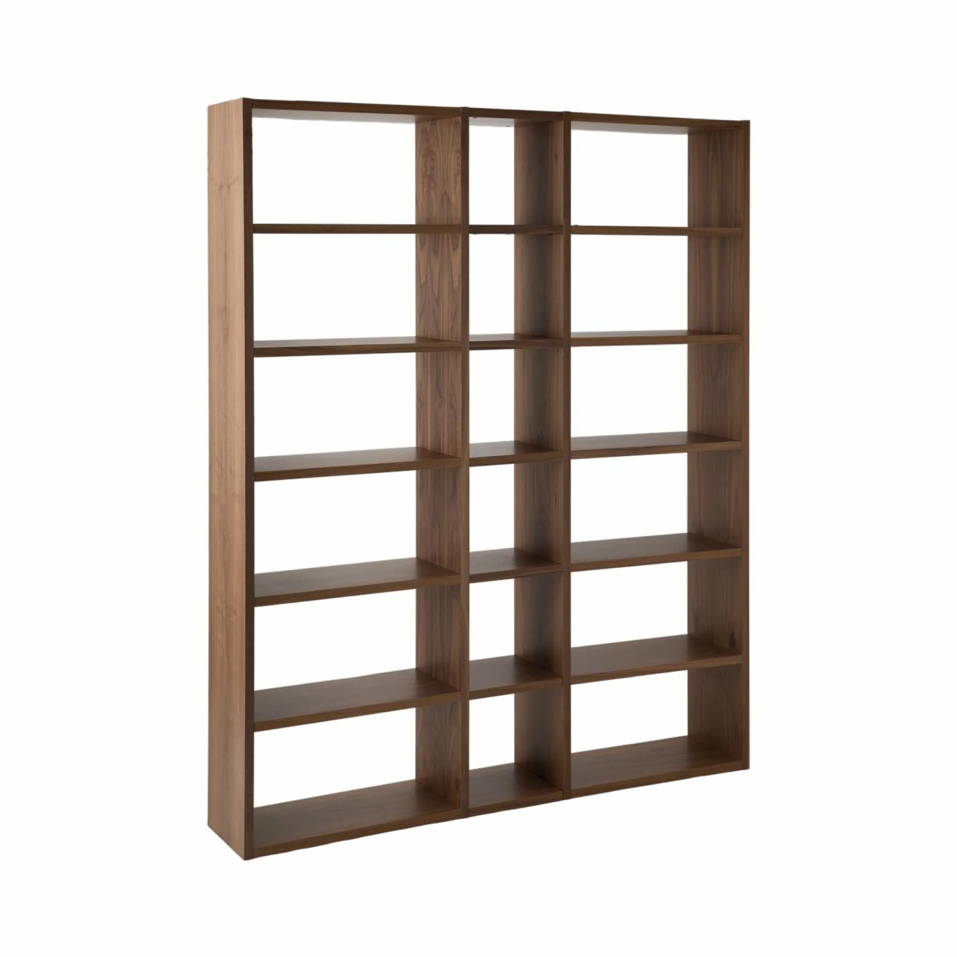 Bibliothèques>Camif Bibliothèque Terrence 2 - - Placage bois véritable Noyer