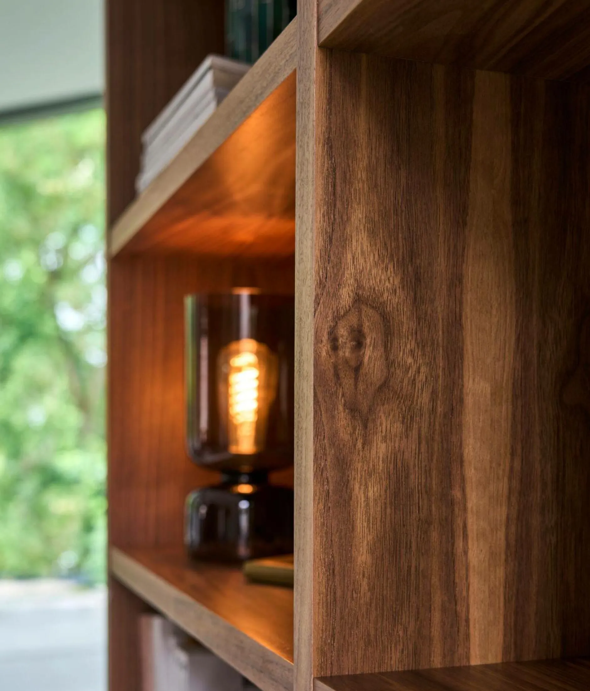 Bibliothèques>Camif Bibliothèque Terrence 2 - - Placage bois véritable Noyer