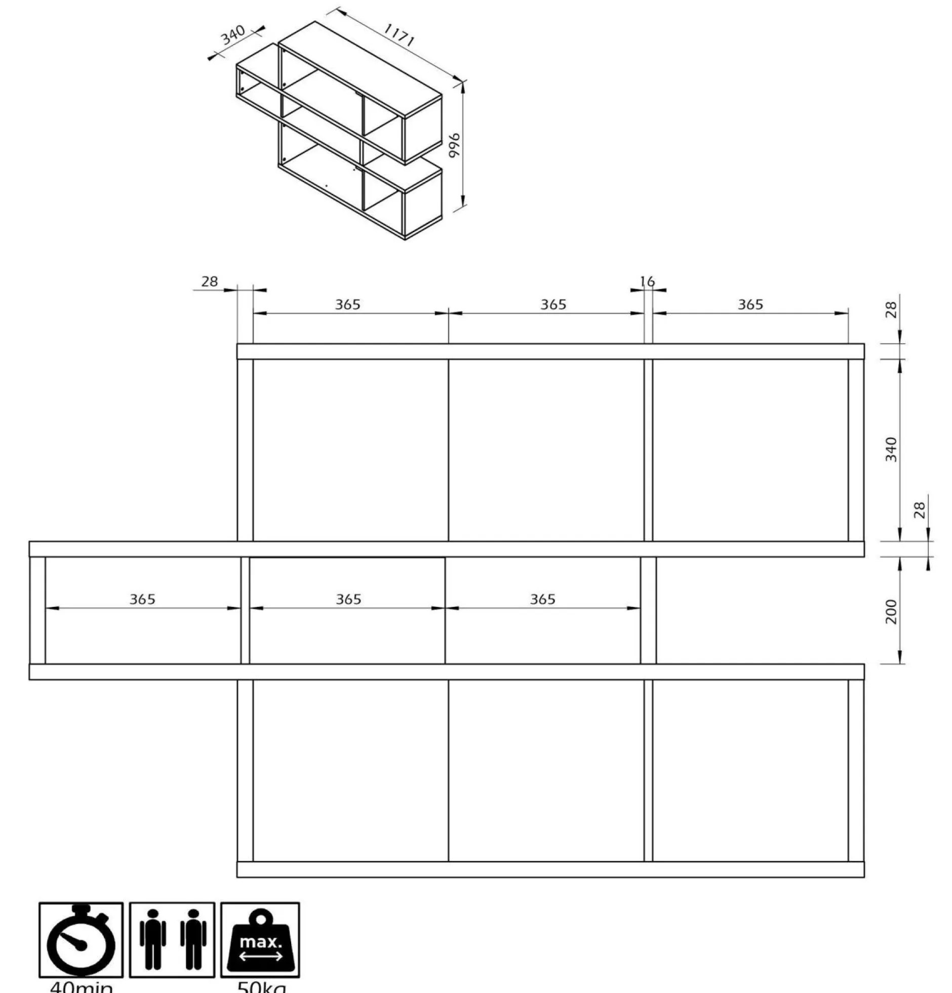 Bibliothèques>Camif Bibliothèque Tess - Noyer/Noyer
