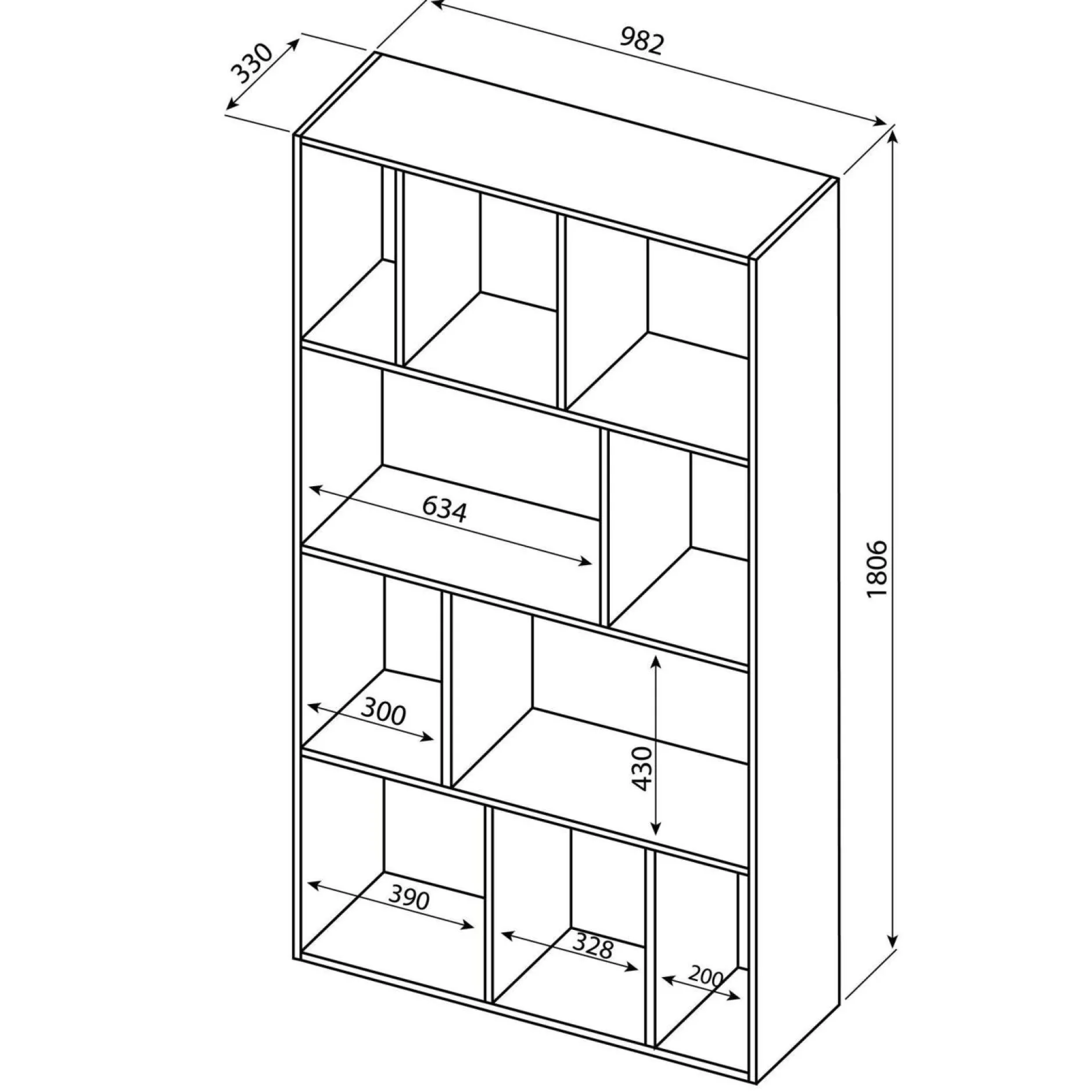 Bibliothèques>Camif Bibliothèque Toronto - Blanc