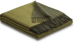 Plaids|Plaids>Camif BIEDERLACK Plaid laine et cachemire Clarence - - 130 x 170 cm Olive/Vert