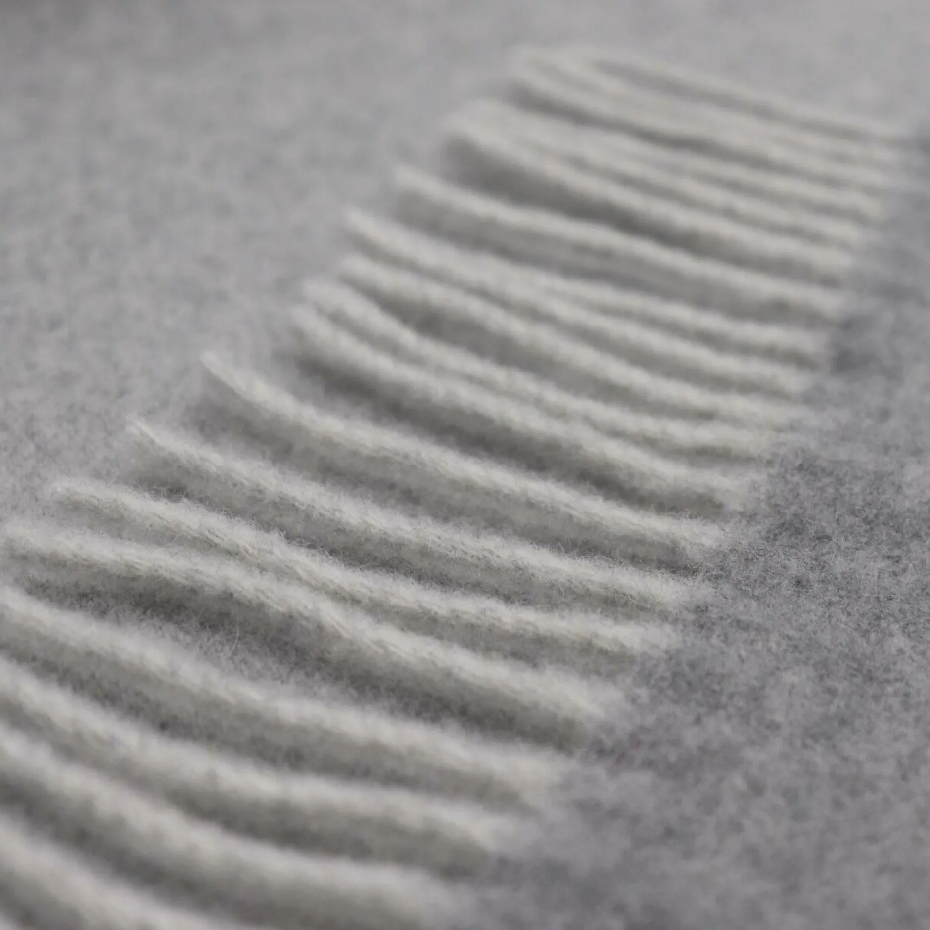 Plaids|Plaids>Camif BIEDERLACK Plaid laine et cachemire Clarence - - 130 x 170 cm Gris/Perle