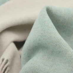 Plaids|Plaids></noscript>Camif BIEDERLACK Plaid laine et cachemire Clarence - - 130 x 170 cm Céladon/Crème